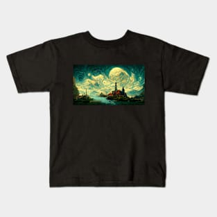 The Sky of Vincent Van Gogh (day14） Kids T-Shirt